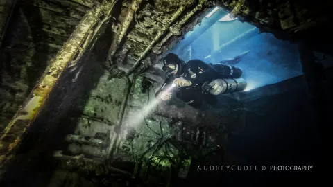 Sidemount Wreck Diving Atlantis Audrey Cudel