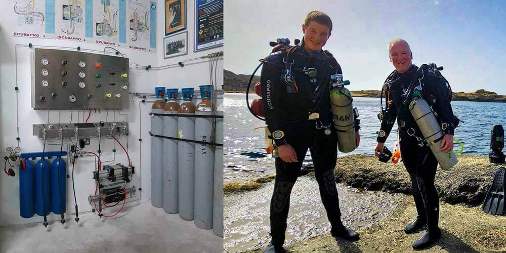 Deep diving technical divers gozo