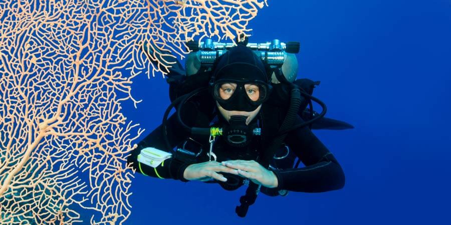 Deep technical diving gozo