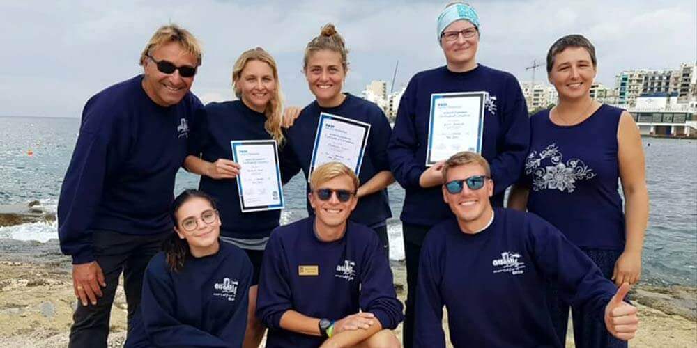 Dive instructor candidates pass in gozo