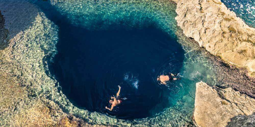 Snorkelling the blue hole gozo